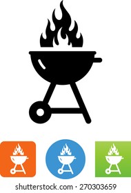 Flaming Grill Icon