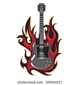 Flaming Guitar