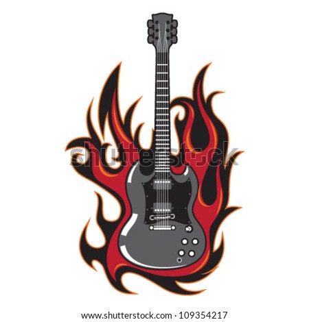 Flaming Guitar