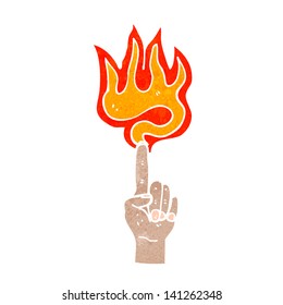 flammender Handkartoon