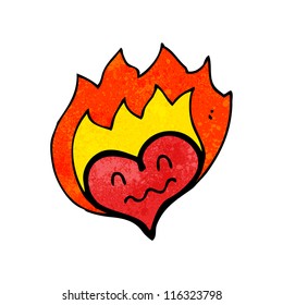 flaming heart cartoon