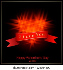 Flaming heart. Vector