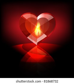 flaming heart-crystal
