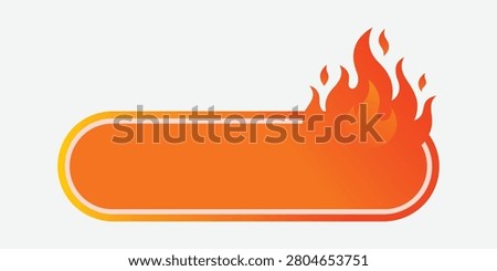 Flaming heat indicator banner representing extreme temperatures fire hazards thermal warnings overheating risks and safety alerts suitable for climate industrial and emergency awareness designs