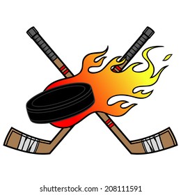 Flaming Hockey Puck