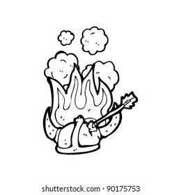 flaming horned helmet cartoon