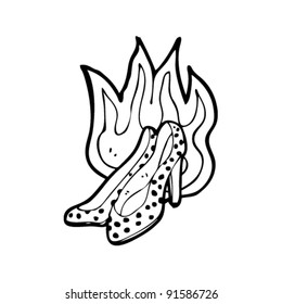 flaming hot heels cartoon