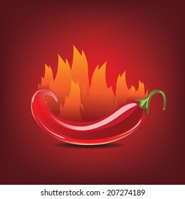 Flaming jalapeÃ?Â±o icon EPS 10 vector