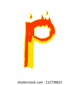 Flaming Letter P Cartoon Stock Vector (Royalty Free) 112738825 ...