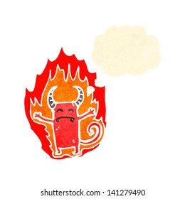 flaming little devil cartoon