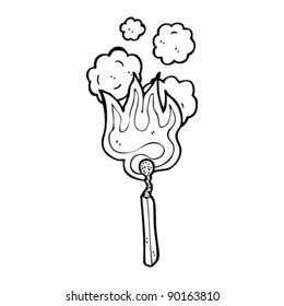flaming match cartoon