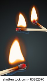 Flaming match set