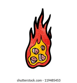 flaming meteor cartoon