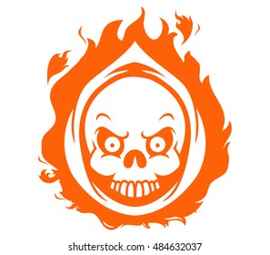 Flaming Reaper Head