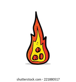flaming rocks cartoon