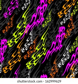 Flaming seamless pattern