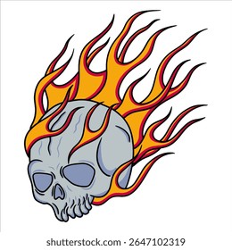 flambant crâne météore feu flamboyant