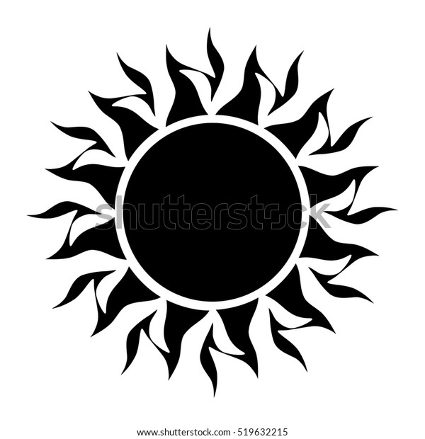 Flaming Sun Stock Vector (Royalty Free) 519632215 | Shutterstock