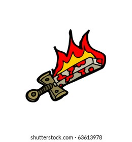 flaming sword cartoon