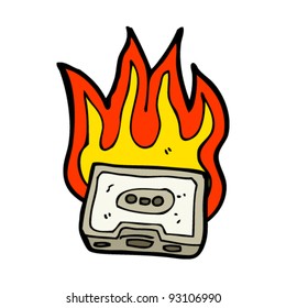 flaming tape cartoon