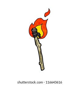 flaming torch cartoon