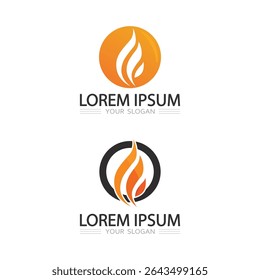 Flaming torch vector icon and logo template for sports or celebration theme