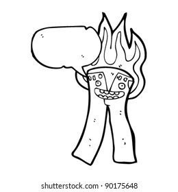 flaming trousers cartoon