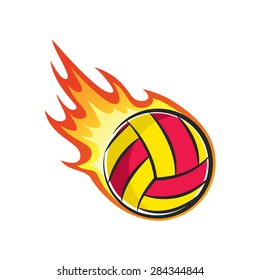 flaming volley ball