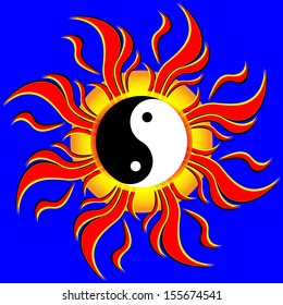 Flaming Yin-yang Symbol