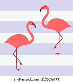 Flamingo-Abstrakte auf blauem Hintergrund