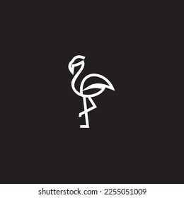 Flamingo-Tier-Logo, Vektordesign, Illustrationstafel. 