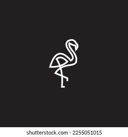 Flamingo animal  logo vector design , illustration tmplate. 