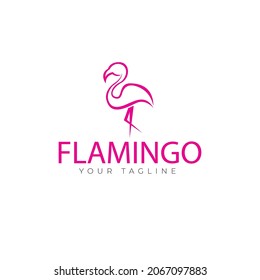 flamingo  animal  pink  beautiful  bird  logo  vector  symbol  icon  modern  illustration  design