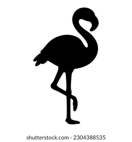 Flamingo animal silhouette. Vector image