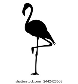 Flamingo Tier Silhouette. Vektorbild