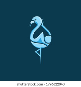 Flamingo Animal Wildlife Nature Creative Vector Logo