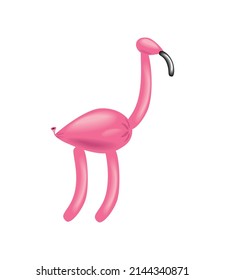 Flamingo Balloon Animal Icon Isolated