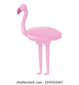 Flamingo balloon icon cartoon vector. Bird toy. Air art