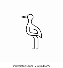 Flamingo Vogel Symbol Vektor