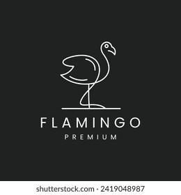 Flamingo Vogel Logo Konzept Design Vektorvorlage