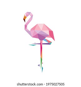 Flamingo Bird logo icon symbol template design