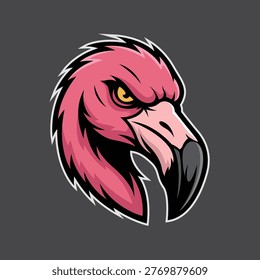flamingo bird mascot logo vector design template simple and modern style eps 10