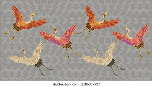 Flamingo-Vogelmotiv, Flamingo-Muster, Flamingo-Vogelhintergrund