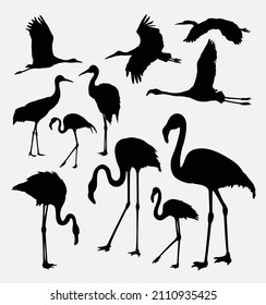 flamingo bird silhouette good use for any design you want