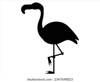 Flamingo bird silhouette vector art