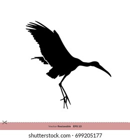 Flamingo - Bird Silhouette Vector Logo Template Illustration Design. Vector EPS 10.