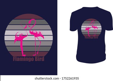 Flamingo Bird T shirt, Flamingo, Flamingo Vector Template.