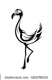 flamingo bird tattoo sticker symbol