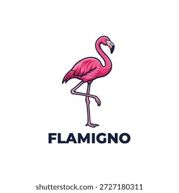 Flamingo Vogel Vektor, Flat Style Tropical EPS Graphic