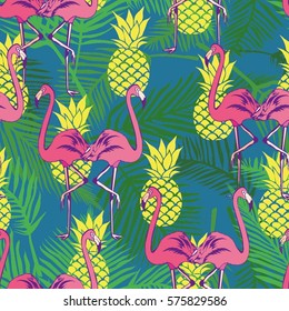 Flamingo bird - vector illustration